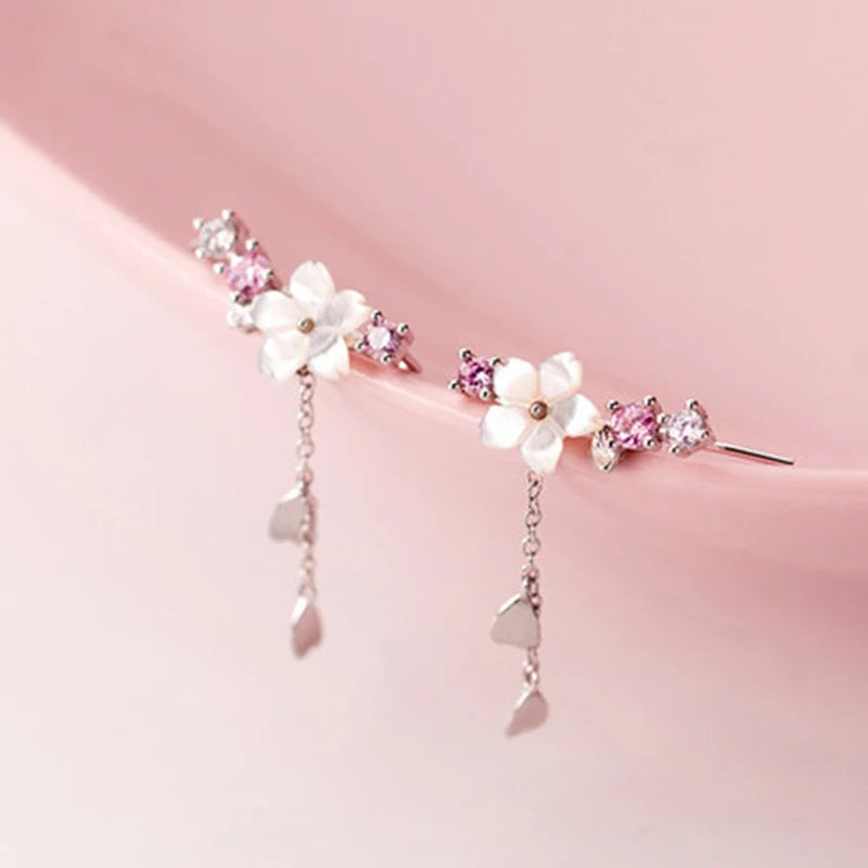 Romantic Pink Cherry Blossom Clavicle Chain