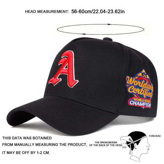 Unisex Gothic Letter Embroidery Side Worldwide Baseball Cap