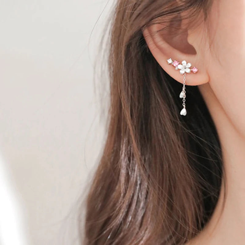 Romantic Pink Cherry Blossom Clavicle Chain