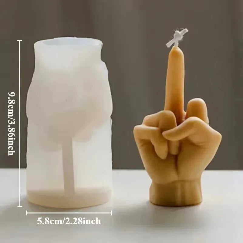 3D Middle Finger Silicone Candlemaker