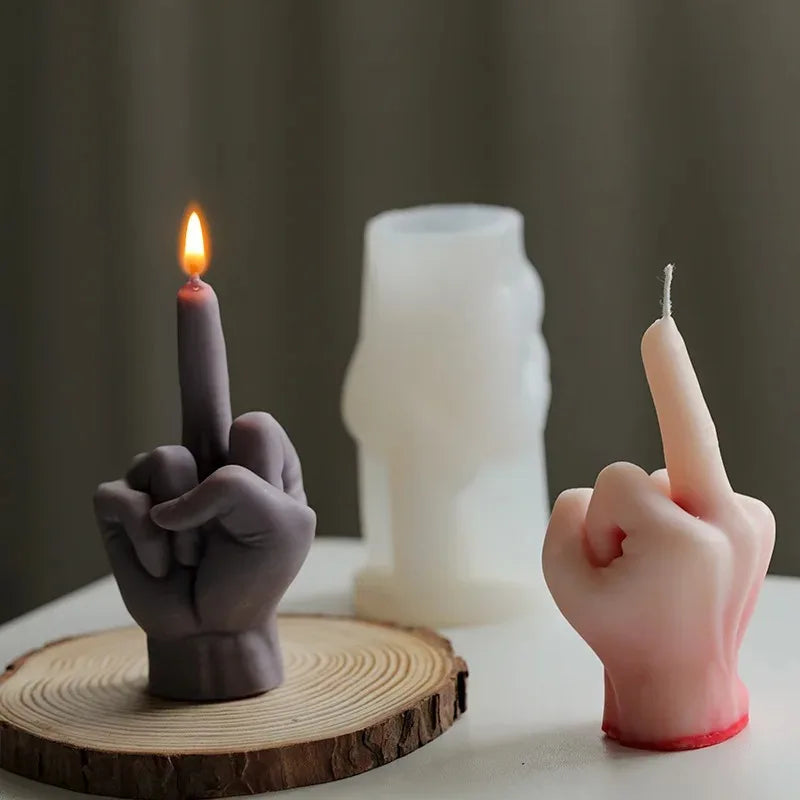 3D Middle Finger Silicone Candlemaker