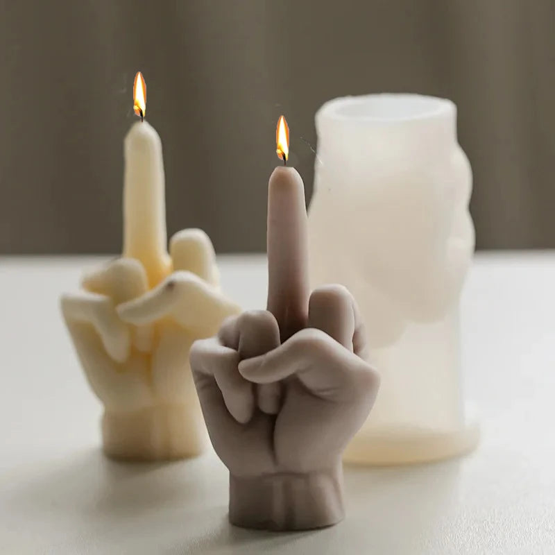 3D Middle Finger Silicone Candlemaker